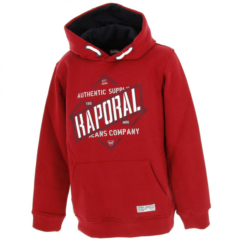 Sweat à capuche rojo rouge garçon - Kaporal