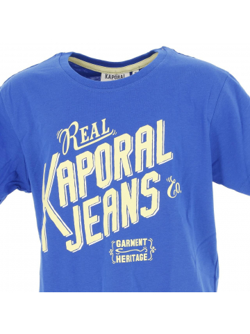 T-shirt garment heritage bleu garçon - Kaporal