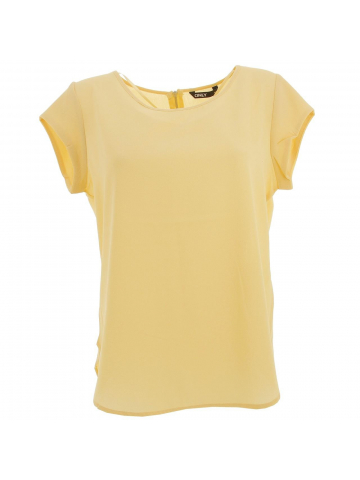 T-shirt vic straw jaune miel femme - Only