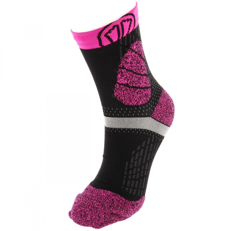 Chaussettes de trail protect réflechissantes rose - Sidas