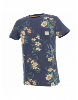 T-shirt madone fleurs bleu marine homme - Deeluxe