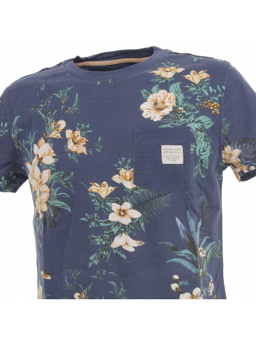 T-shirt madone fleurs bleu marine homme - Deeluxe