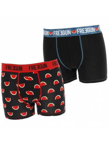 Pack 2 boxers coton bio act2 noir homme - Freegun