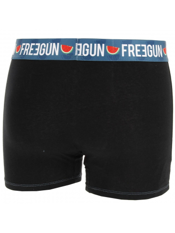 Pack 2 boxers coton bio act2 noir homme - Freegun