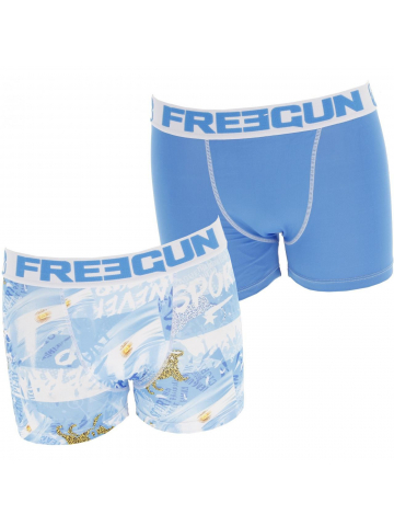 Pack 2 boxers coupe du monde bleu garçon - Freegun