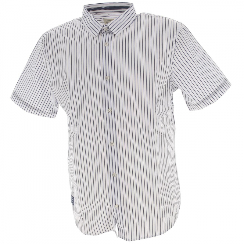 Chemise manches courtes stripes blanc homme - Oxbow