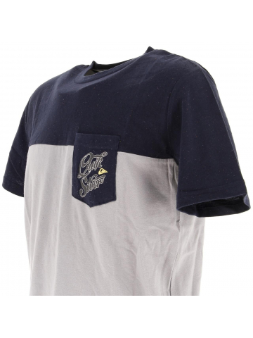 T-shirt bicolore molene gris homme - Quiksilver