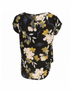 T-shirt vic flower noir femme - Only