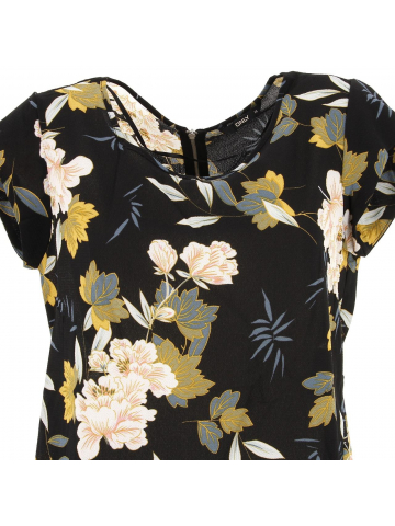 T-shirt vic flower noir femme - Only