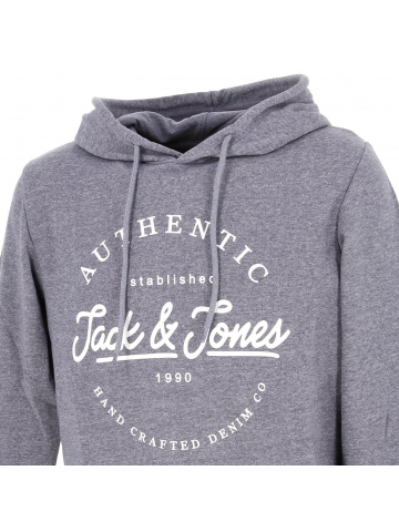 Sweat à capuche dusty gris homme - Jack & Jones