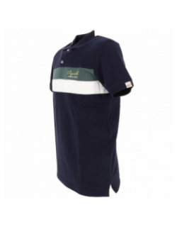 Polo blocks navy bleu marine homme - Jack & Jones