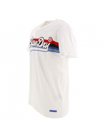 T-shirt cali stripes blanc homme - Superdry