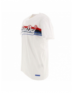 T-shirt cali stripes blanc homme - Superdry