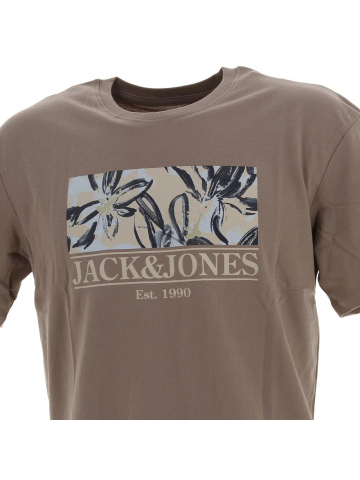 T-shirt flower branding marron homme - Jack & Jones