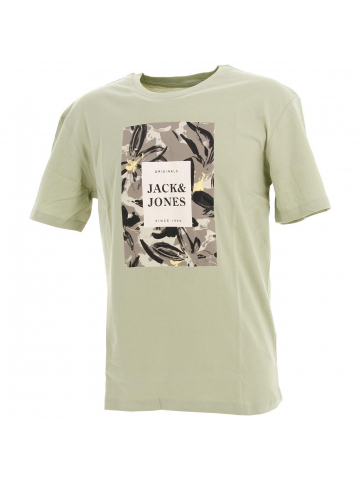 T-shirt flower branding vert homme - Jack & Jones