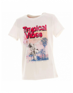 T-shirt tulli blanc fille - Only