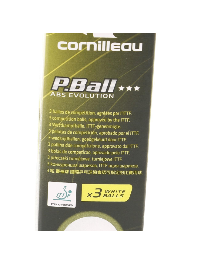 Pack 3 balles de tennis de table blanc - Cornilleau